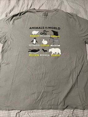 SnorgTees Animals of the World Graphic T-Shirt Men’s 2XL Funny Humor Tee